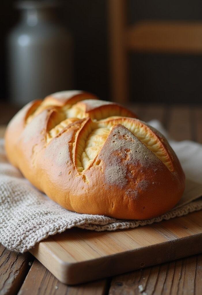 Pão Alentejano Autêntico recém-assado, perfeito para desfrutar.