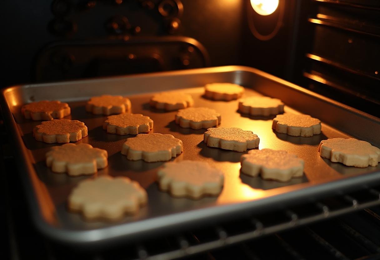 Biscoitos Raivinha prontos para serem assados no forno.