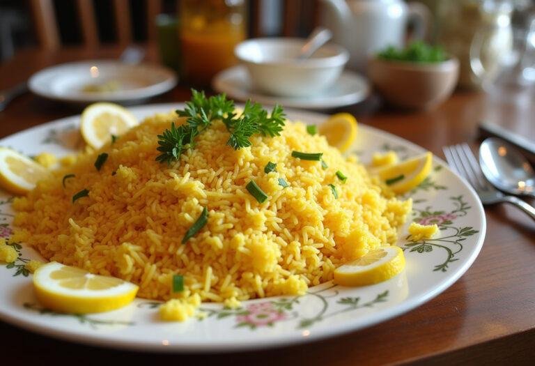 Plate de arroz de polvo saboroso, ideal para uma refeição tradicional portuguesa.