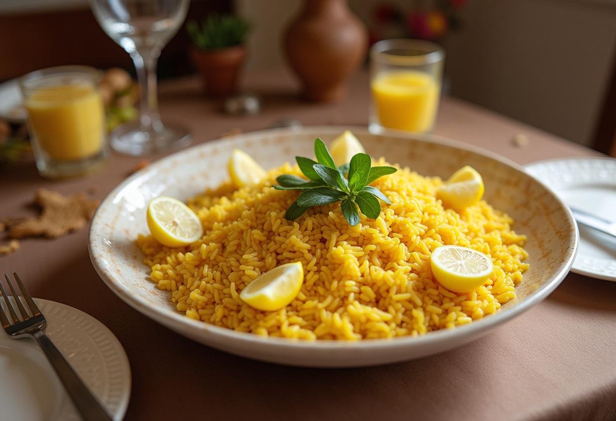 Plate de arroz de polvo saboroso, ideal para uma refeição tradicional portuguesa.