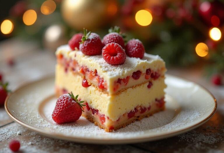 Bolo colchão de noiva finalizado, decorado com camadas de creme e frutas, ideal para qualquer celebração.