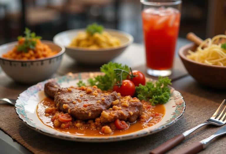 Couve penca refogada served on a dinner table, complementing a traditional meal.