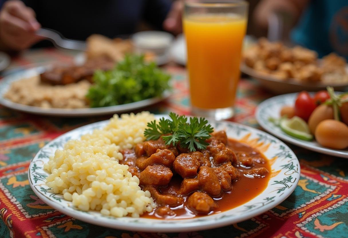 Couve penca refogada servida em uma mesa de jantar, complementando uma refeição tradicional.