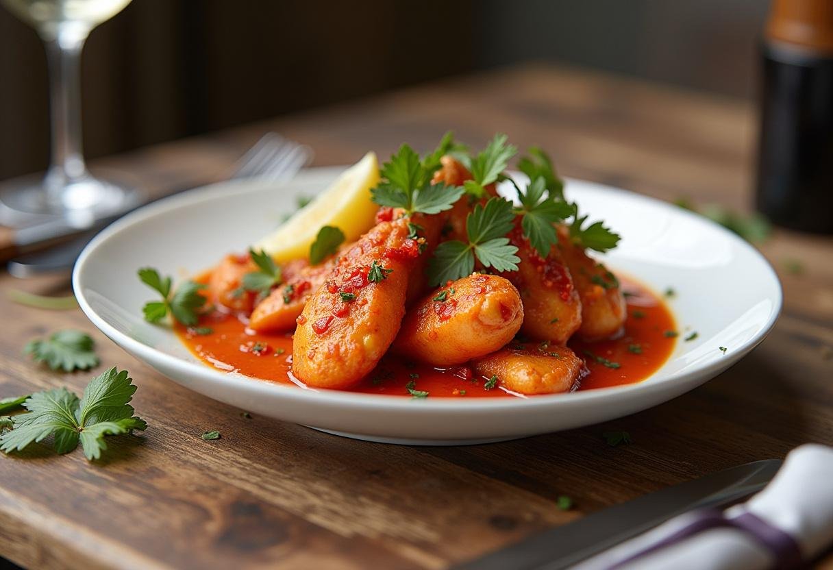 Finished frango piri-piri on a dining table, perfect for sharing and enjoying.