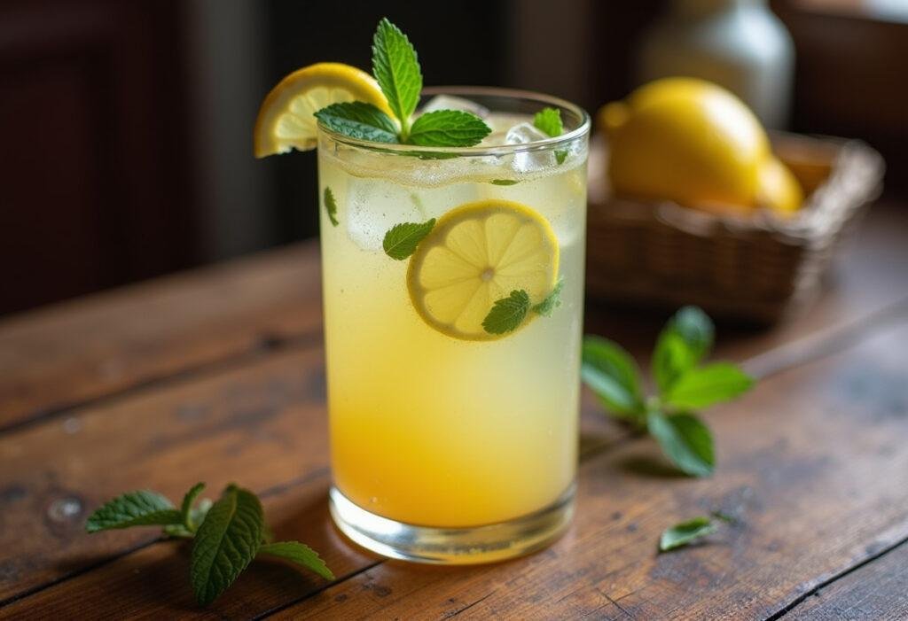 Refreshing glass of homemade leite mimosa caseiro, perfect for a summertime treat.