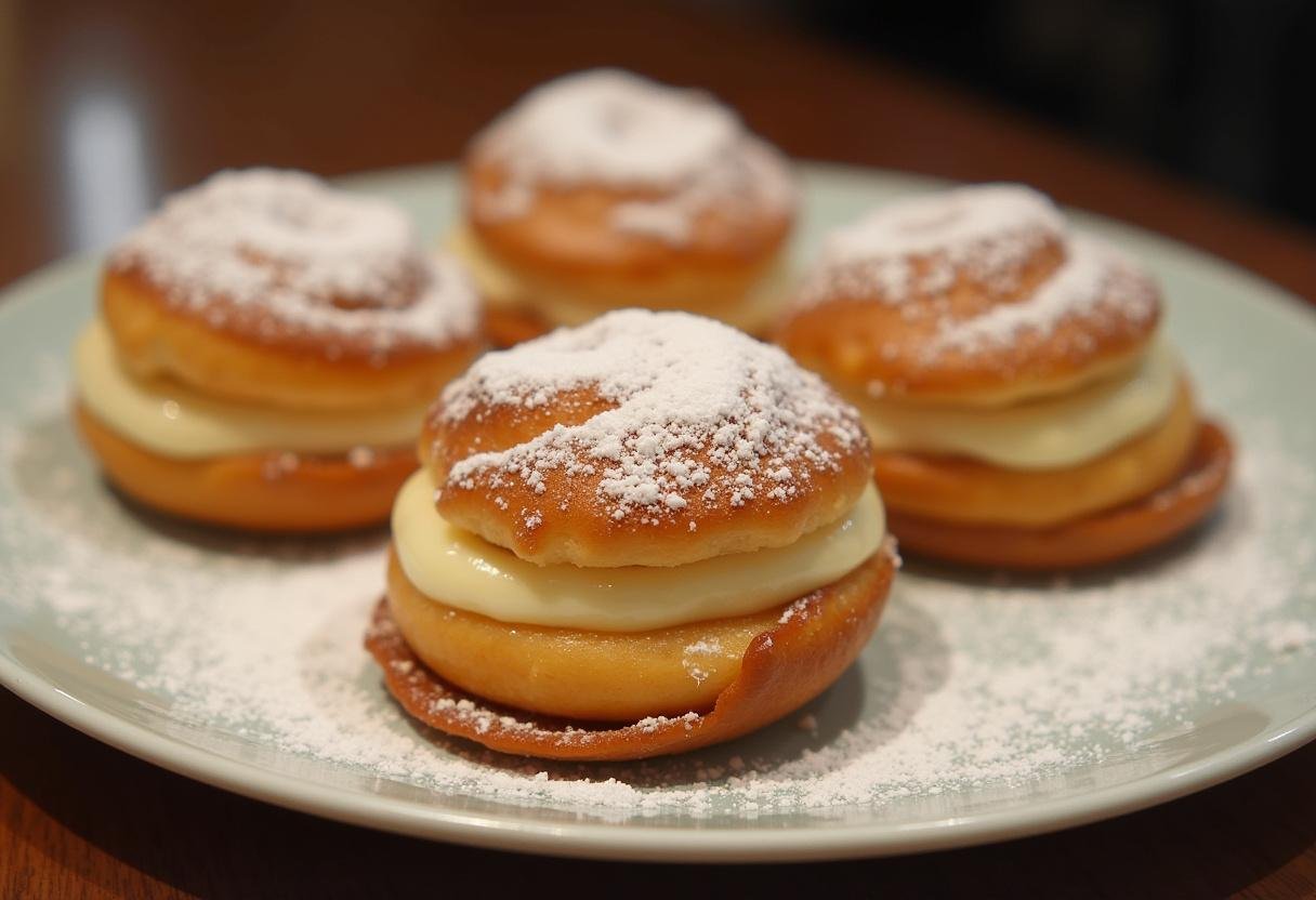 Deliciosos pastéis de nata crocantes prontos para serem servidos.