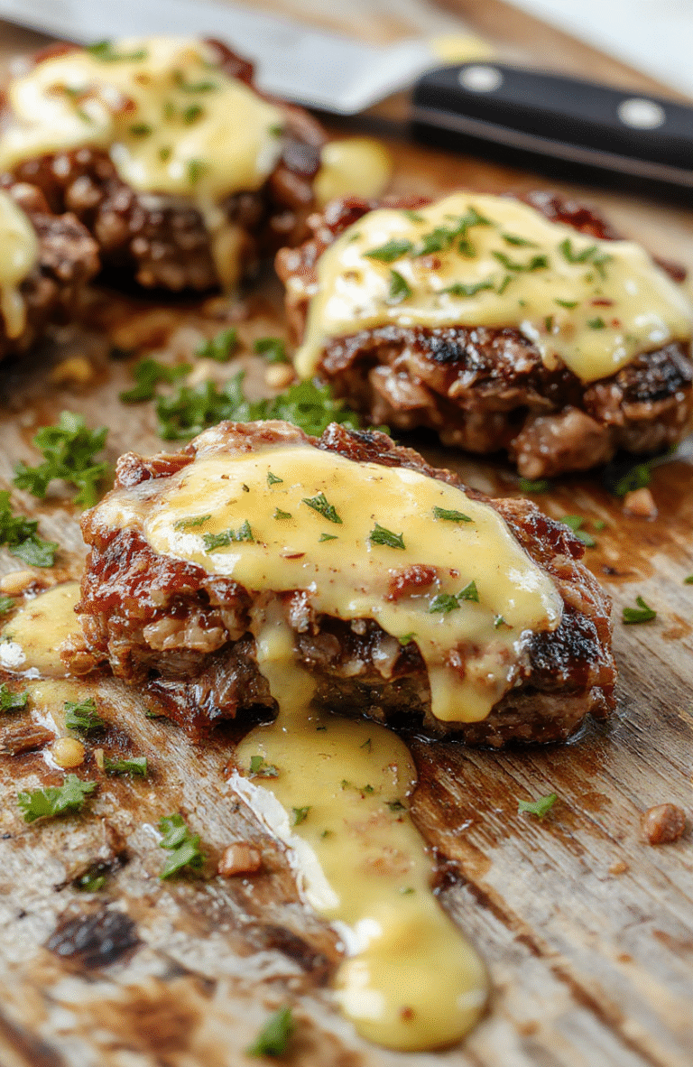 A close-up of golden-brown garlic butter steak bites arranged on a white platter, garnished with fresh parsley, with a rustic wooden background, highlighting the juicy textures and crispy edges, styled simply for an appetizing presentation.