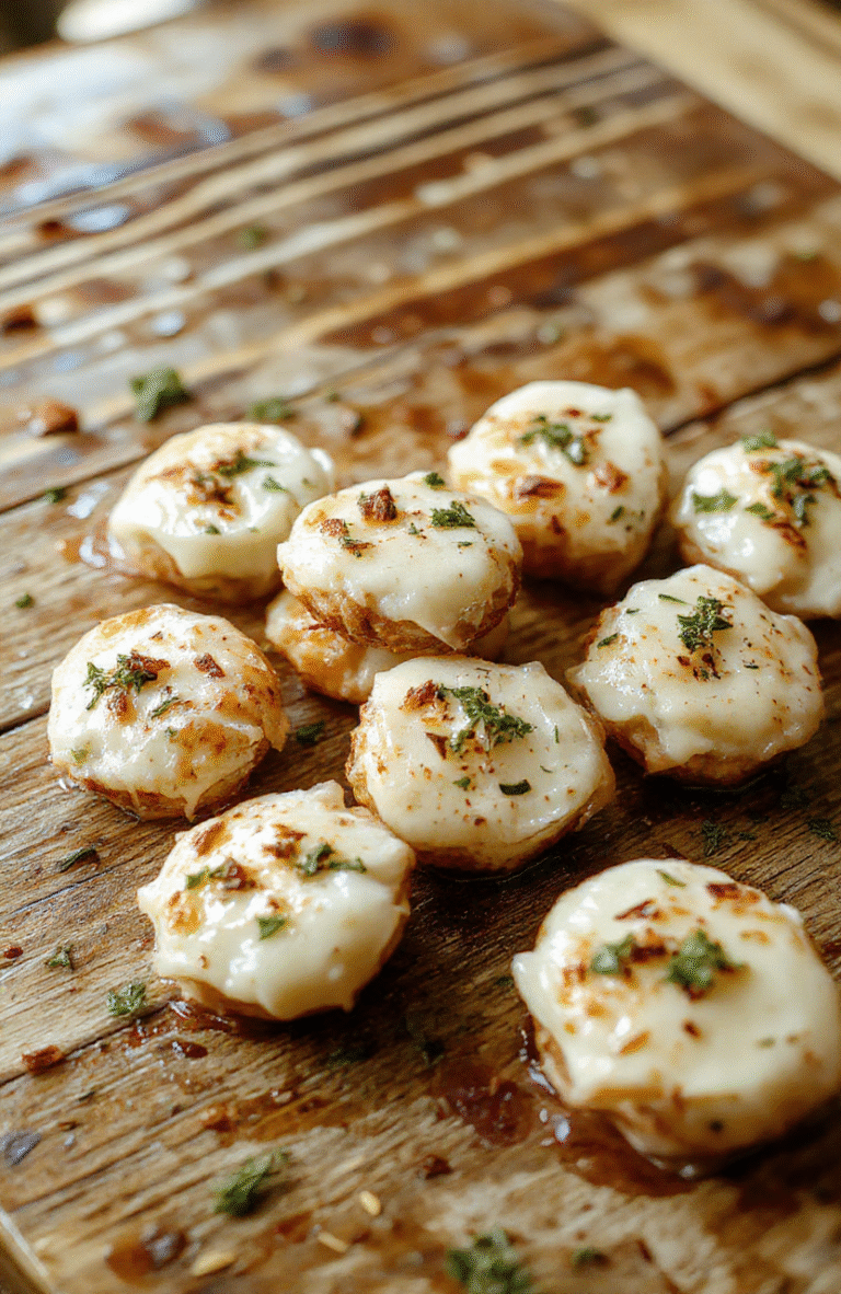 Golden crispy mozzarella bites arranged on a white plate, melted cheese oozing from crispy breaded exterior, garnished with fresh basil leaves, vibrant red marinara sauce in small ramekin, styled on a rustic wooden table with a soft natural light highlighting textures.