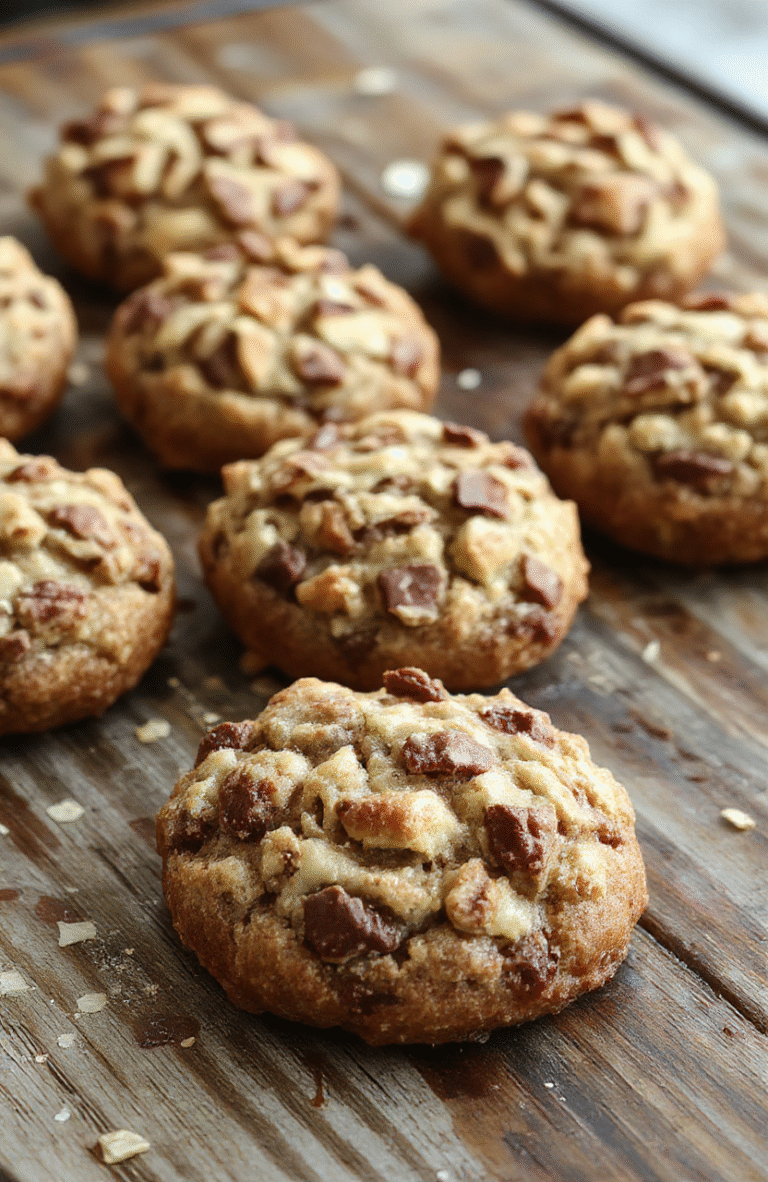 Plate of crumble-topped coffee cake cookies with golden-brown crumbly topping, soft moist cookies underneath, styled on a rustic wooden table with a light background and natural daylight, showcasing textures and appealing details.