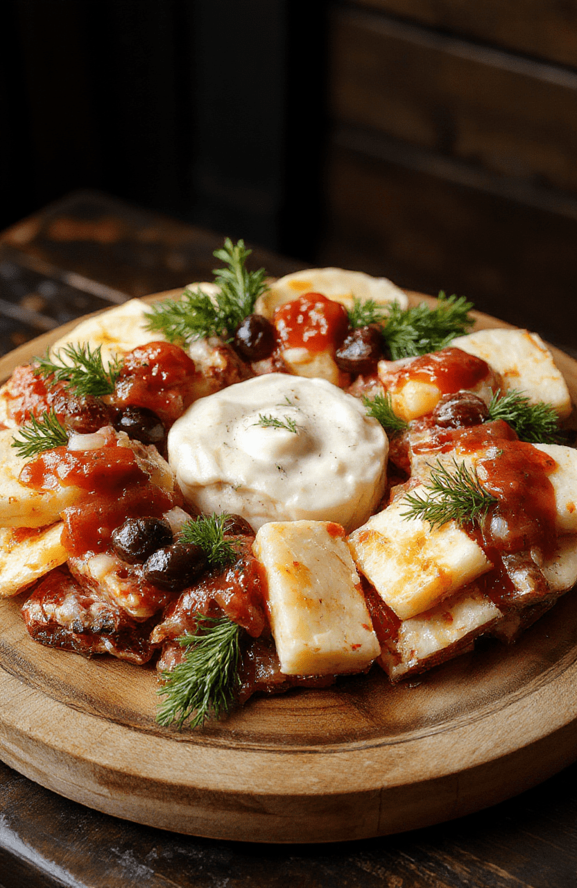 A vibrant Christmas-themed charcuterie wreath decorated with an assortment of cheeses, cured meats, fresh fruits, nuts, and festive garnishes, arranged in a circular pattern on a rustic wooden platter, styled with holiday accents and twinkling lights, vibrant colors, and inviting textures.
